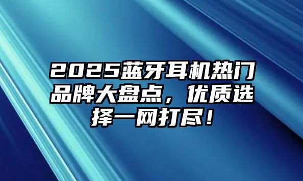 2025藍牙耳機熱門品牌大盤點，優質選擇一網打盡！