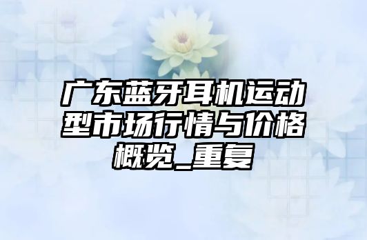 廣東藍牙耳機運動型市場行情與價格概覽_重復