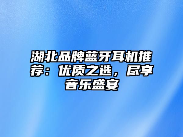 湖北品牌藍(lán)牙耳機(jī)推薦：優(yōu)質(zhì)之選，盡享音樂盛宴